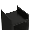 SKRAN Tall Bathroom Cabinet, Freestanding Fluted Floor Narrow Cabinet with Glass Doors and  Storage for Kitchen, Living Room - 4 of 4