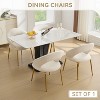 NicBex Modern Dining Chairs with Curved Backrest and Golden Metal Legs,Dinner Chairs for Kitchen,Living Room - 4 of 4