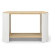 GlasFlength Console Tables with Curved Legs, ModernLuxe, Simplicity Rectangle Console Table, for Living Room, White, 48"*15.7"*29.6" - 2 of 4