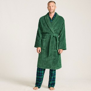 Lands' End Men's Calf Length Turkish Terry Robe - 1 of 4