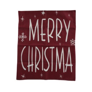 Unique Bargains Dining Chair Slipcovers Linen Red 22.83"x19.29" 1 Pc - 1 of 4