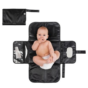 Tiny Twinkle Portable/Foldable Waterproof Diaper Changing Pad with Smart Wipes Pocket - 1 of 4