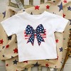 The Juniper Shop Coquette Patriotic Bow Toddler Short Sleeve Tee - 2 of 4