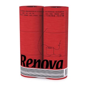 Evideco French Home Goods 3-Ply 140-Sheet Red Toilet Paper Festive Christmas Bulk Sandalwood-Scented Rolls - 1 of 4