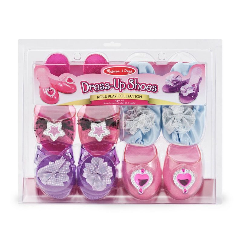 Melissa &#38; Doug Role Play Collection - Step In Style! Dress-Up Shoes Set (4 Pairs), 4 of 11