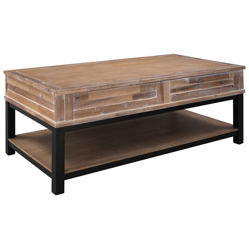 Multi-functional Coffee Table with Lifted Tabletop, Contemporary Cocktail Table with Inner Storage Space and Shelf-ModernLuxe, 5 of 11