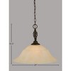 Toltec Lighting Elegante 1 - Light Pendant in  Dark Granite with 20" Amber Marble Shade - 2 of 2