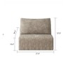MAYEERTY 37.4" Sofa Ottoman Camel - 37.4", Corduroy, Foot Rest, No Assembly, for Living Room/Bedroom - 4 of 4