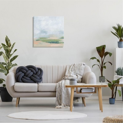 Green and Beige Abstract Landscape Canvas Wall Art, 24 x 24