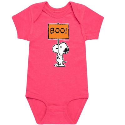 Boys' - Peanuts - Snoopy Boo Sign Baby One Piece