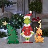 Gemmy Flat Tastics™ Grinch and Max Lighted Christmas Yard Decor, Multi - 2 of 2