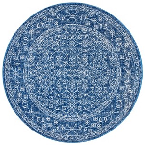 Nuloom Vintage Waddell Area Rug, Round 5', Blue - 1 of 4