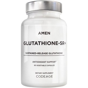 Amen Glutathione-SR+, Sustained-Release L-Glutathione, Galactomannans, Sunflower Lecithin - 60ct - 1 of 4