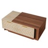 42.13in Extendable Coffee Table with 2 Storage Drawers, Dual-Tone Center Table with Sliding Tabletop,Multi-Functional Hidden Storage for Living Room - 4 of 4