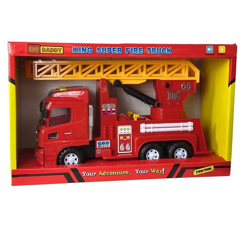 Big Daddy Extra Big Red Fire Truck with Lights and Sounds and Extendable Ladder, 3 of 4
