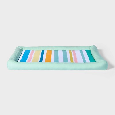 Cooling Mat Cat and Dog Bolster Bed - Light Teal Blue - Sun Squad™