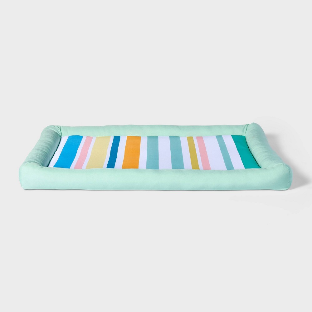 (( Case Pack Of 2 )) Cooling Mat Cat and Dog Bolster Bed - Light Teal Blue - Sun Squad™