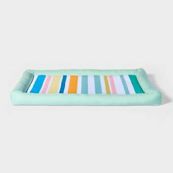 Cooling Mat Cat and Dog Bolster Bed - Light Teal Blue - Sun Squad™