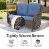 POCASSY 52" Wide Outdoor Loveseat, Rocking Glider All Weather Wicker Patio Gliding Loveseat with Deep Seat for Porch Balcony and Backyard - 4 of 4