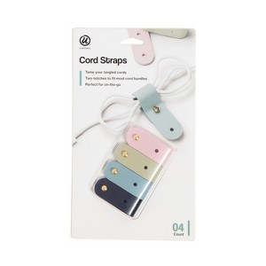 U Brands 4ct Vegan Leather Cord Straps - 1 of 4