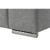 VYNXARIA Light Gray Woven Fabric Convertible Loveseat - 3 of 4