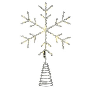 14.5" Prelit Snowflake Tree Topper Dual Color Lights - National Tree Company - 1 of 4