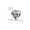 Black Bow Jewelry Sterling Silver Super Mom Shield Bead Charm - 4 of 4