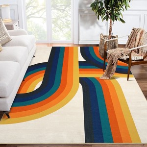 Washable Modern Area Rug, Stain-Resistant Non-Slip Rug for Living Room, Bedroom, Office - 1 of 4