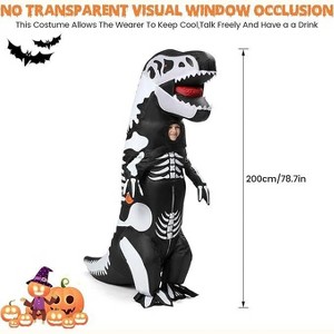 Dinosaur Skeleton Inflatable Suit (Children's) Polyester M Size 120~150cm - 1 of 4