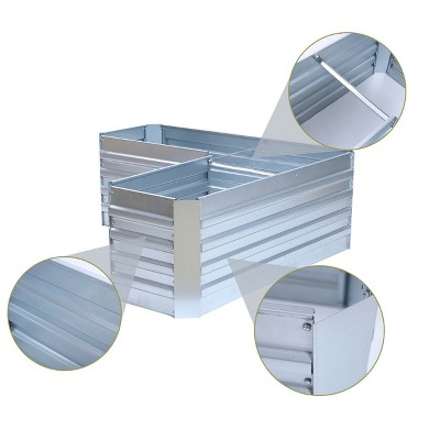 L-Shaped Galvanized Steel Raised Garden Bed - 47.8" x 20.5"