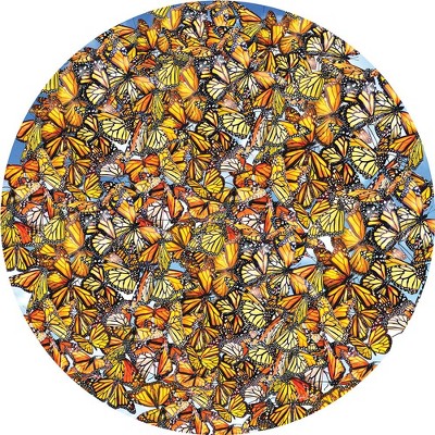 Sunsout Monarch Frenzy 1000 pc Round  Jigsaw Puzzle 35047