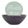Modern Chic Ribbed Ceramic Stoneware Dinnerware Bowls Set of 4 - Charcoal Grey - 2 of 4