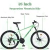 Okak 26IN Adult Bike with 24 Speed and Suspension Fork, Mountain Bike with KENDA Tires and Disk Brake, Fat Tire Bike for Men and Women - 3 of 4