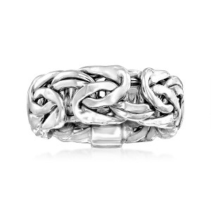 Ross-Simons Sterling Silver Wide Byzantine Ring - 1 of 4