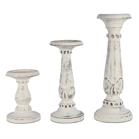 Mela Artisans Pak Set of 3 White Candleholders - image 1 of 4