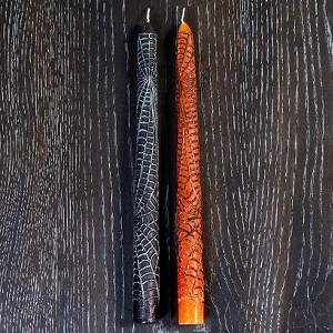 The Lakeside Collection Halloween Taper Candles or Candleholders - White/Black Spider Web - 1 of 4