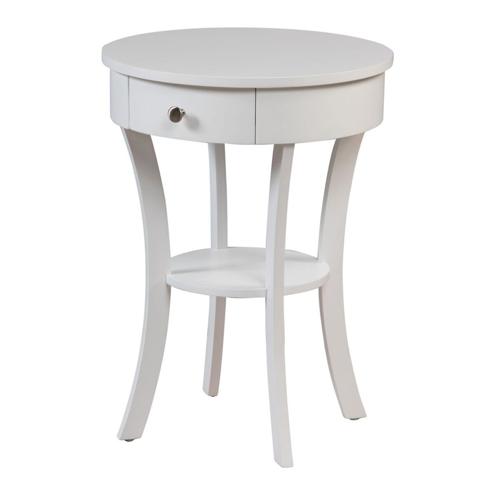 Photos - Coffee Table Classic Accents Schaffer End Table White - Breighton Home