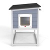 AZL1 Life Concept Pet Crates and Houses Weatherproof Outdoor Cat House with High Legs, Curtained Door, Openable Top, Gray, 35.43"*21.57”*32.28" - 4 of 4