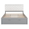 ModernLuxe Queen Size Platform Bed Frame with Upholstered Storage Headboard, Shoe Rack & 4 Drawers - 4 of 4
