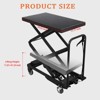 Double Scissor Hydraulic Lift Table Cart, 500 LBS Capacity, 4 Wheels and Non-Slip Pad, 48" Lifting Height, for Material Handling - 4 of 4