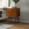 Doris 2 - Drawer Mid-century Nightstand with  Built-In Outlets | HULALA¬†HOME - 4 of 4