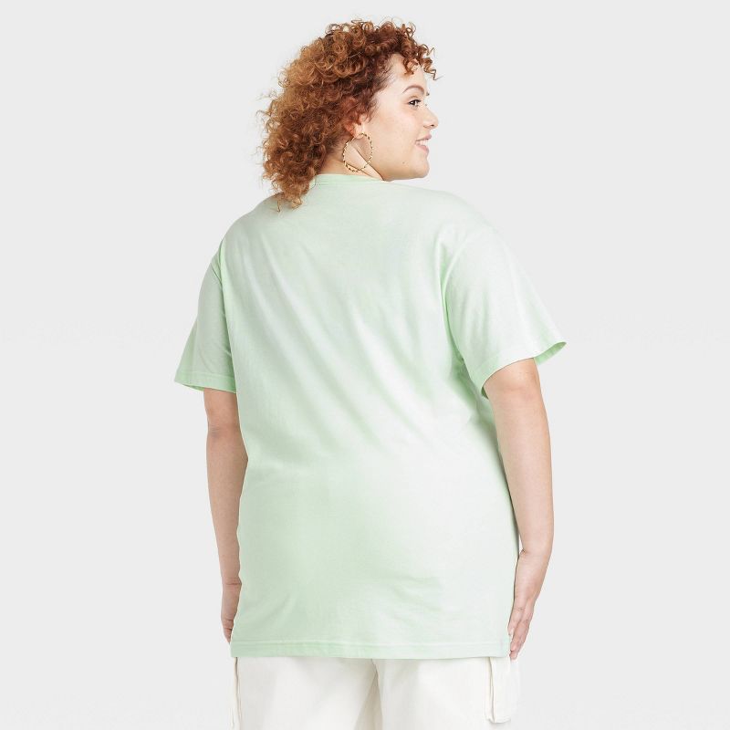 Women's Hello Kitty and Friends Mushroom Oversized Short Sleeve Graphic T-Shirt - Aqua Green, 2 of 4