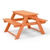 WestinTrends Malibu Outdoor Patio Kids HDPE Plastic Picnic Bench Table - 4 of 4