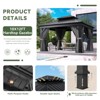 Aoxun 12' x 20' Aluminum Hardtop Gazebo with Curtains & Netting  Double Roof Pavilion for Backyard, Poolside, Parties, and All-Season Use - 4 of 4