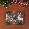 Unique Bargains Christmas Place Mats Linen Red Green 13"x17.7" 2 Pcs - 2 of 4