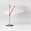 11' Round Offset Outdoor Patio Cantilever Umbrella with Light Wood Pole - Threshold™ - 3 of 4