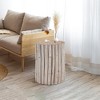 NicBex Natural Cylinder Wooden Coffee Table Decor,Small End Table for Living Room,Living Room Furniture - 2 of 4