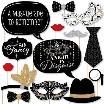 Big Dot Of Happiness Masquerade - Diy Shaped Carnival Mask Party Cut-outs -  24 Count : Target