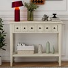 LOVMOR Rustic Console Table w/Open Shelf & Drawer,Rubber Wood Legs, Ideal for Entryways, Living Rooms, and Hallways - image 2 of 4