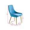 NicBex Set of 2 Dining Chair with Curved Back Modern Upholstered Armless Accent Chair with Metal Legs for Kitchen,Dining Room - 3 of 4